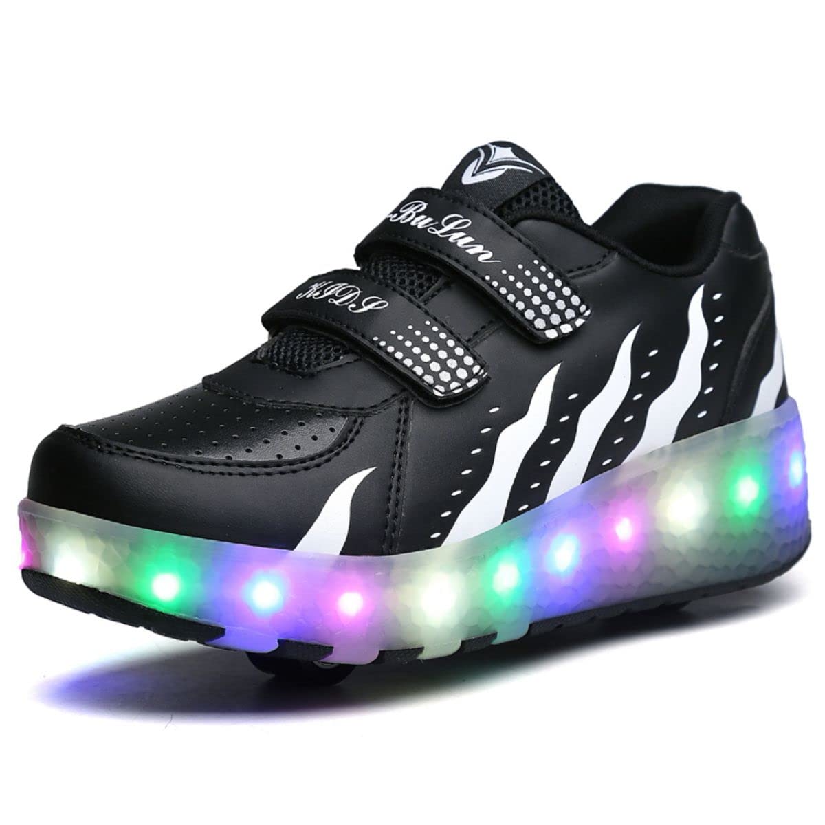 HUSKSWARE Scarpe Ragazza da Ragazzo con Ruote, 2 in 1 per Bambini, con rotelle, per Skateboard, Sneakers