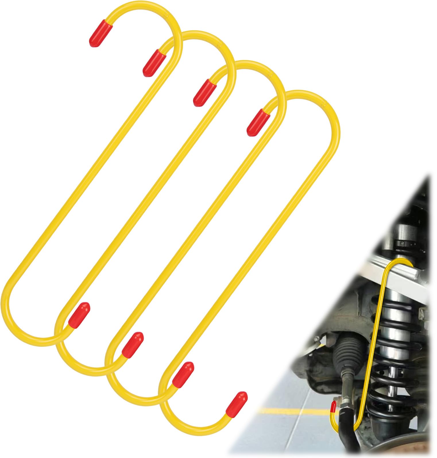 BFXM 4PCS Brake Caliper Hanger Caliper Hangers Hooks with Rubber Tips