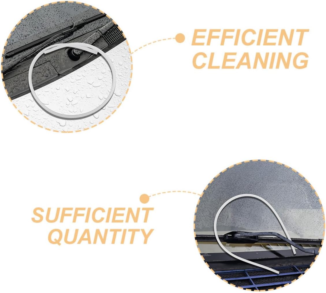 5Pcs Silicone Wiper Blade Refill Strips Frameless Window Insert for Cars Adjustable Replacement for Windshield Wipers Easy Installation Weather-resistant Material