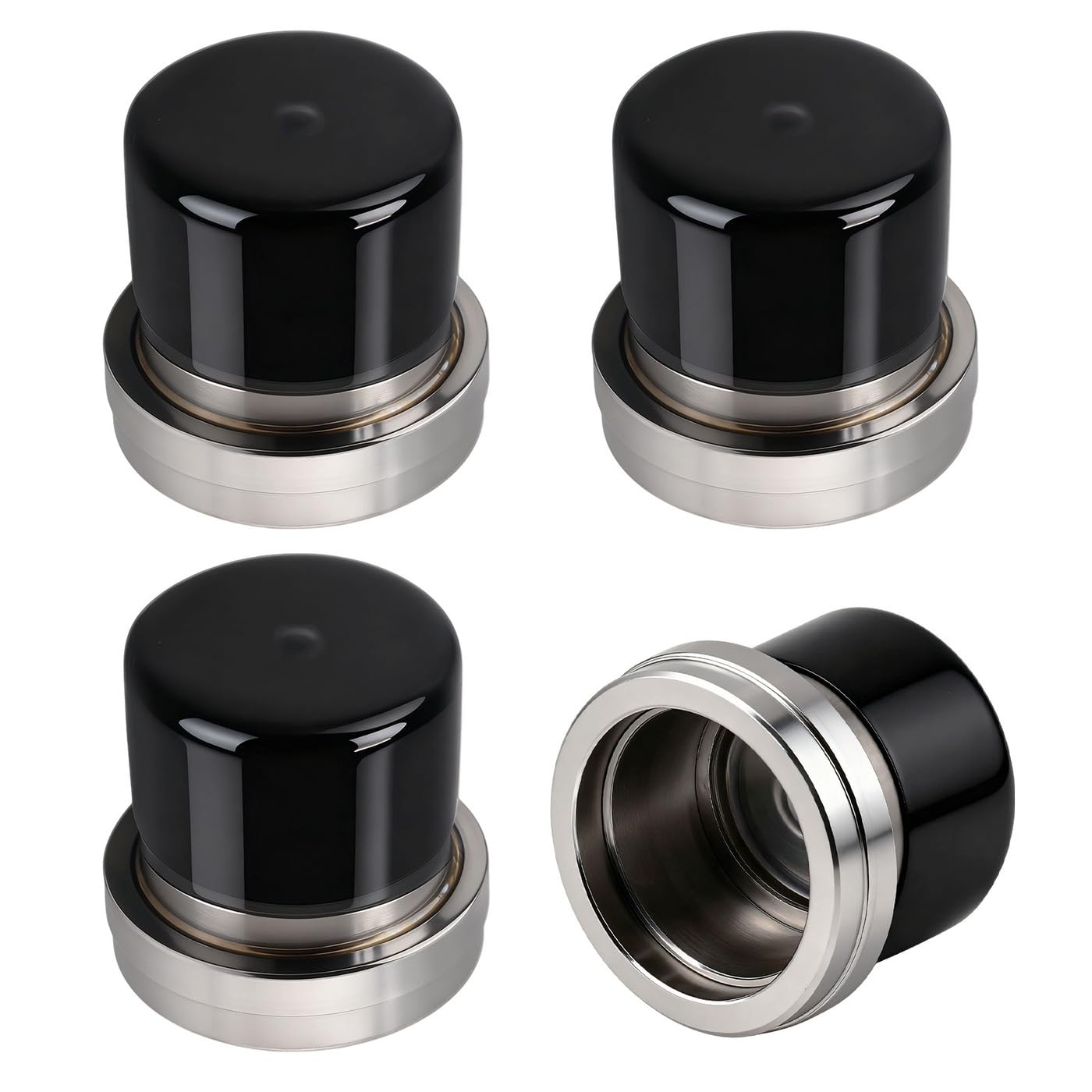 2.441" Bearing Protectors - Spring Loaded Hub Seal Pair, Compatible with Bearing Buddy 2441 Style, for Standard Trailer & Boat Hubs, Keeps Out Water/Dirt