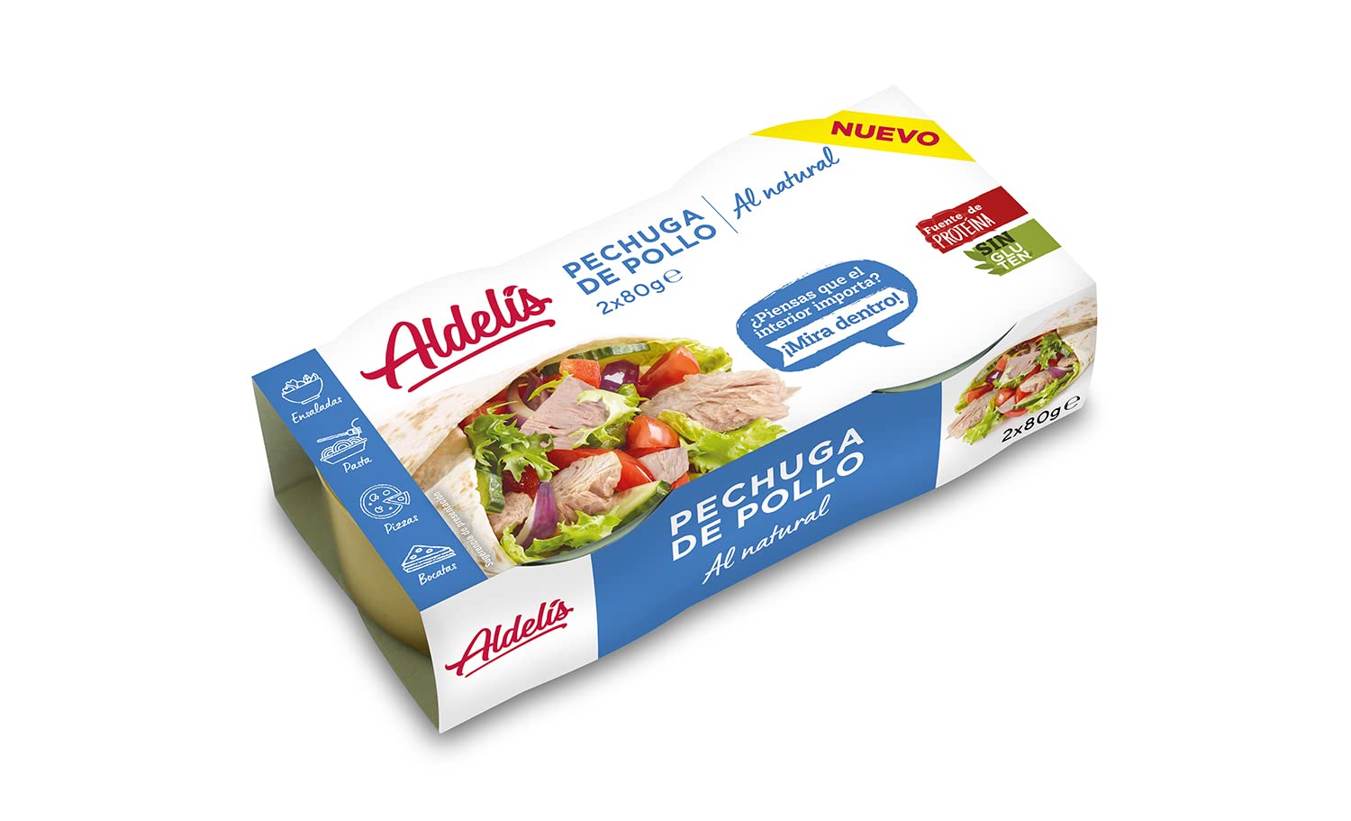 Aldelís Conserva Pechuga de Pollo al Natural 32 x 80 g Pack