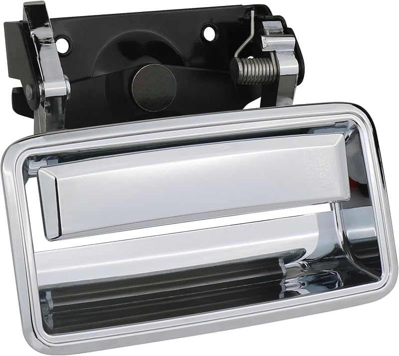 Maçaneta metálica da tampa traseira APPERFiT com trava e moldura cromada para Chevrolet/GMC C/K 1500, 2500 e 3500 1988–2000 – Kit