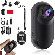 Mini Body Camera 1080P, Thumb Size 40M Waterproof Camera, Clip On Action Cam, Body Cam for Cycling Travel SportsBlack