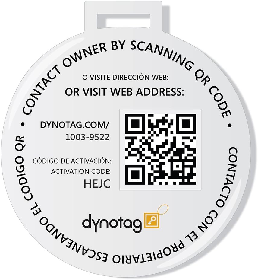 Dynotag® Web Enabled Smart Deluxe Steel Luggage ID Tag & Braided Steel Loop, with DynoIQ™ & Lifetime Recovery Service (Turquoise) image 3