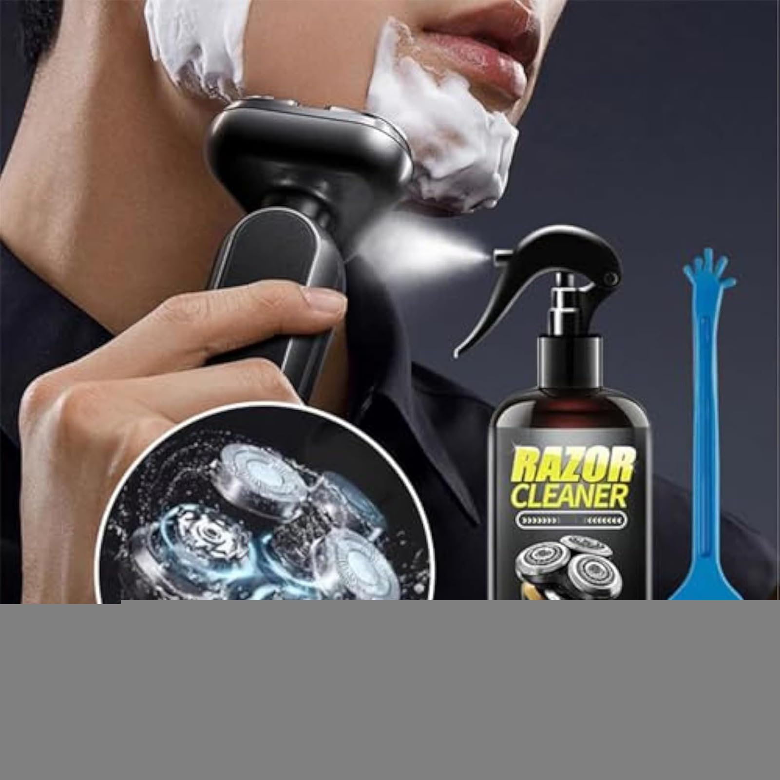 Electric Razor Cleaner Spray de nettoyage pour rasoir électrique, 260 ml, avec fonction de lubrification et anti-rouille, pour la plupart des rasoirs