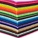 flic-flac 44PCS 4 x 4 inches (10 x10cm) Assorted Color Felt Fabric Sheets Patchwork Sewing DIY Craft 1mm Thick