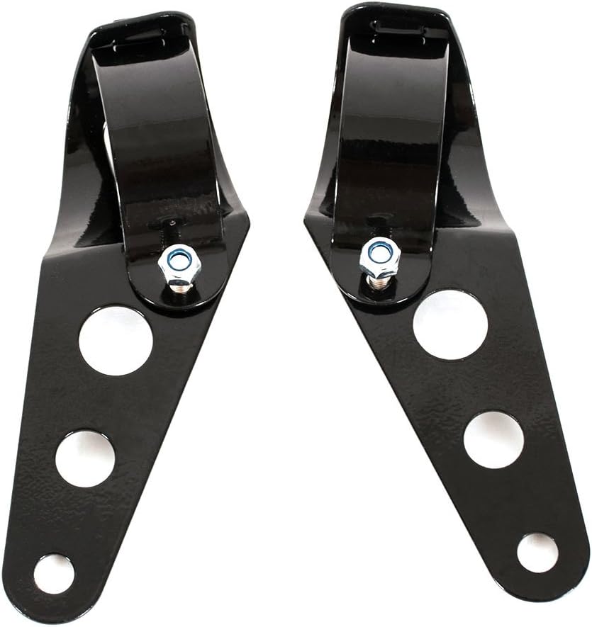 Motorcycle 35mm-43mm Headlight Mount Bracket Head Light Lamp Holder Adjuster Fork Mount Clamp (Chrome)
