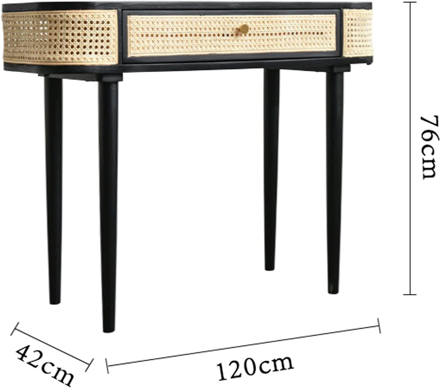 Vanity Benches Solid Wood Rattan Dressing Table Modern Minimalist with Drawer Desk Small Apartment Makeup Table