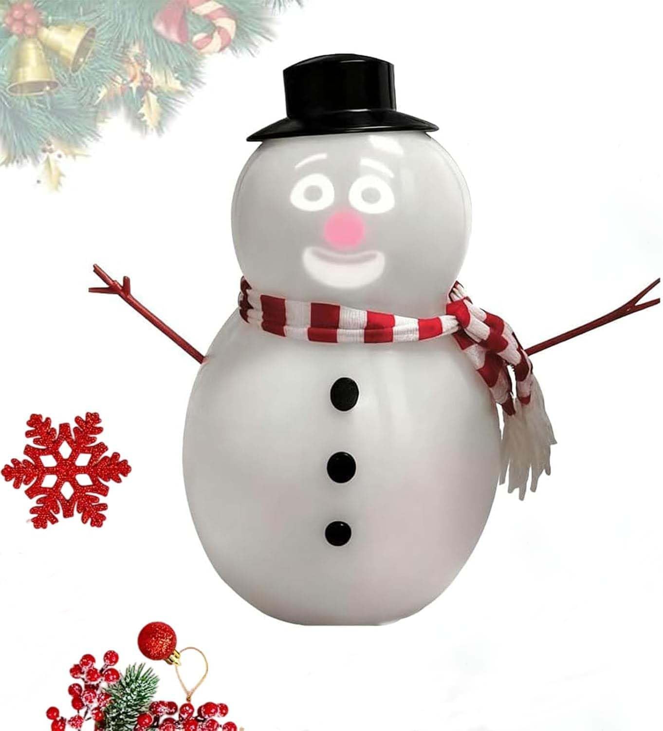 Animated Talking Blink Snowman, with Built in Projector & Speaker Plug'n Play,with Led Facial Projection,Interactive Singing Blinking Snowman (1Pc)