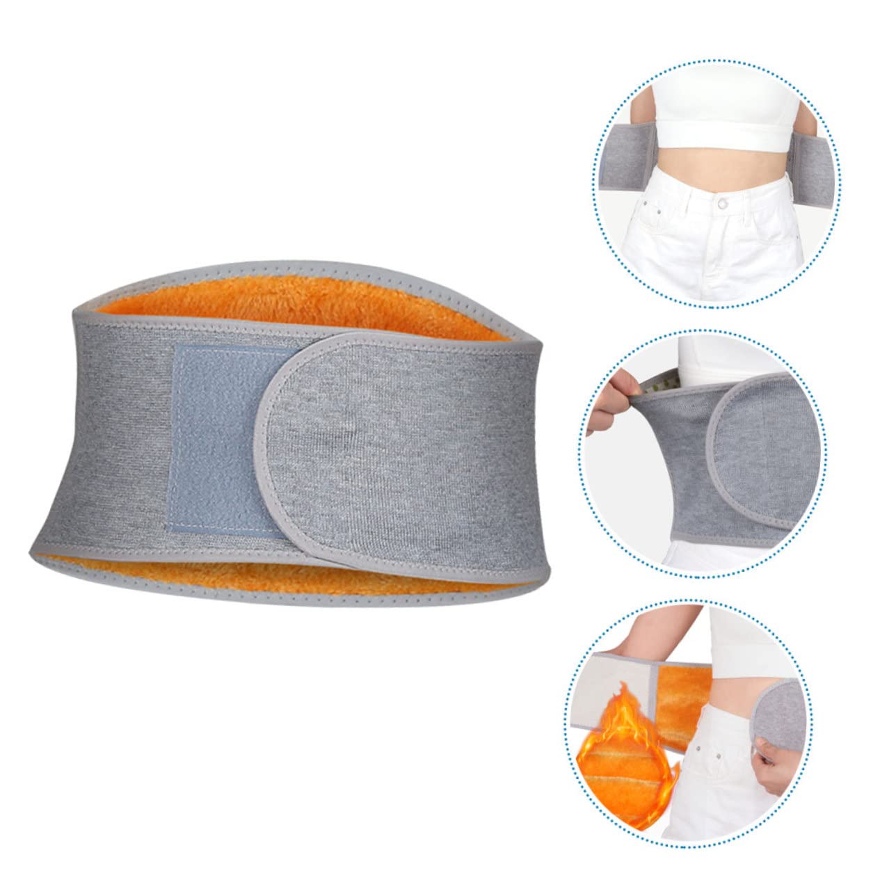 FRCOLOR Warm Waist Belt Warm Back Brace Winter Supply Waist Protector Stomach Band Warm Sports Back Brace Waist Support Winter Accessory Gym Belts Cold Protection Supplies Fitness Spandex