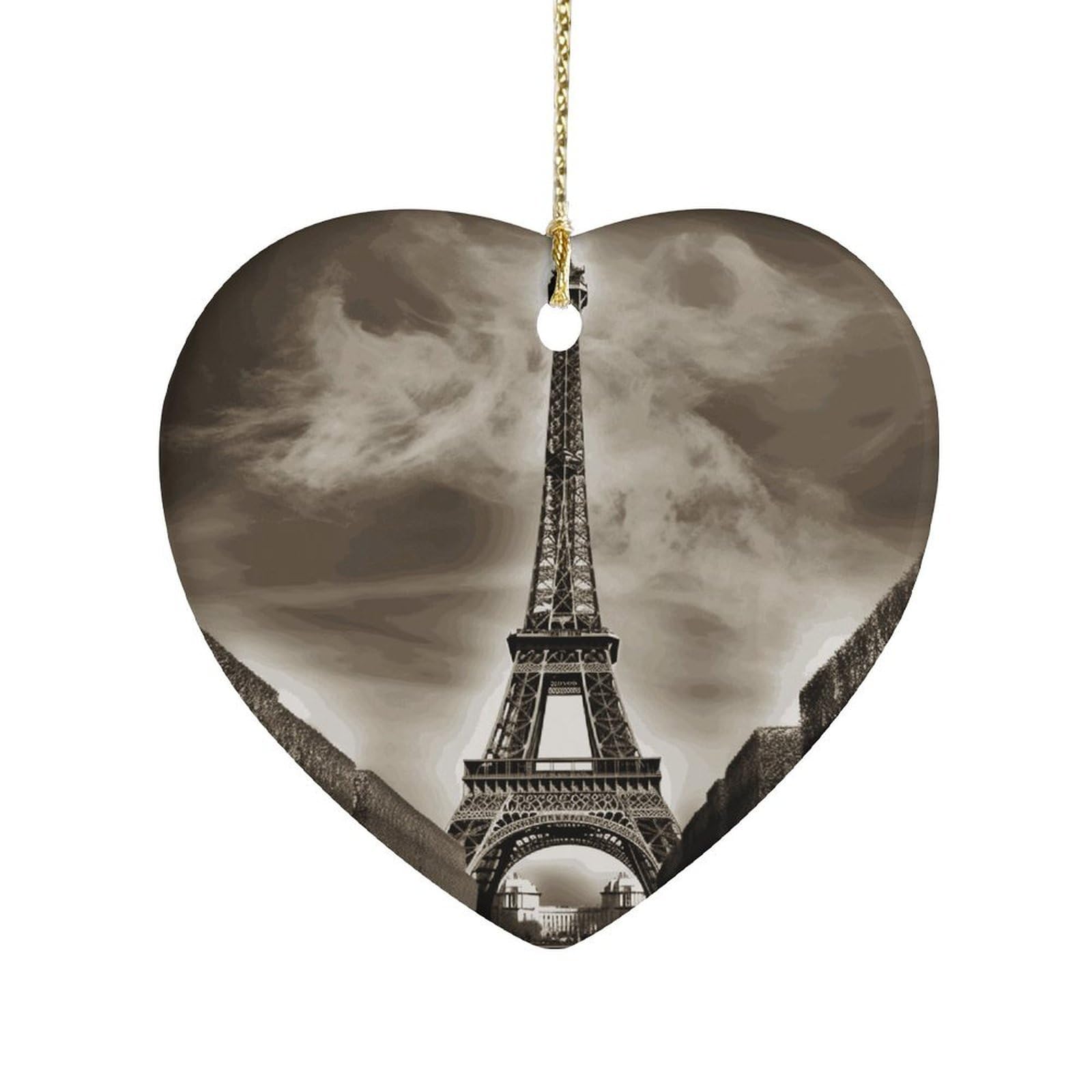 Fekiloot Style Paris Eiffel Tower Ceramic Ornament Home Decor Keepsake