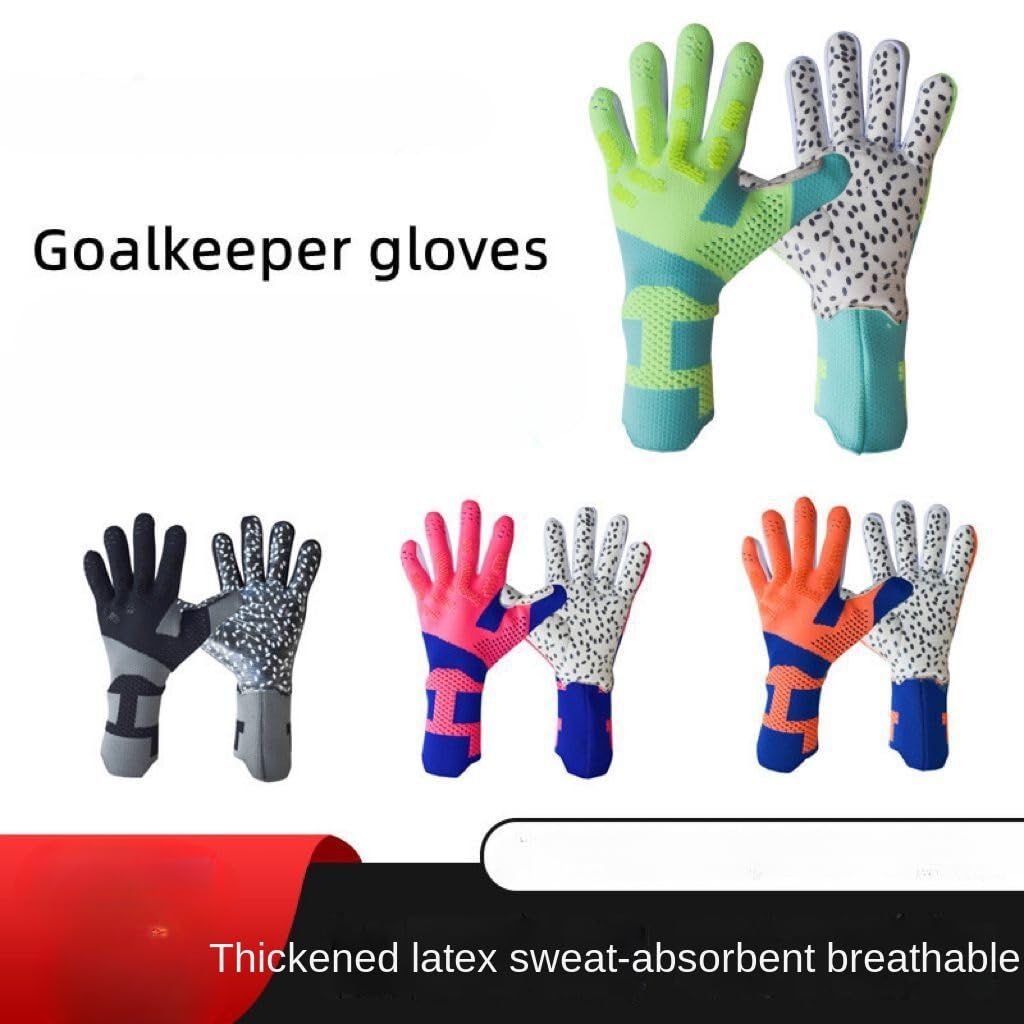 Générique Gants De Gardien De But De Football, Adaptés Aux Adultes Et Aux Enfants, Forte Adhérence, Antidérapants Et Respirants (Orange Blue 7)