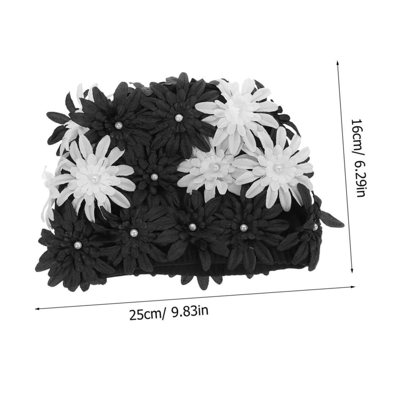 WOONEKY 2 Piezas Gorro de Natación para Mujer con Diseño Floral Alta Elasticidad Protección para Cabello Tejido Resistente y Flexible para Piscina y Playa Pack