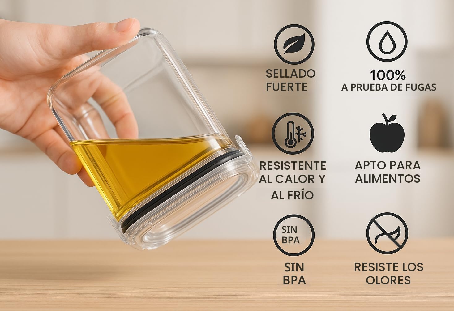 Contenedores de alimentos de 42 L con tapas herméticas, juego de organizadores de cocina, sin BPA, transparente, 24 piezas