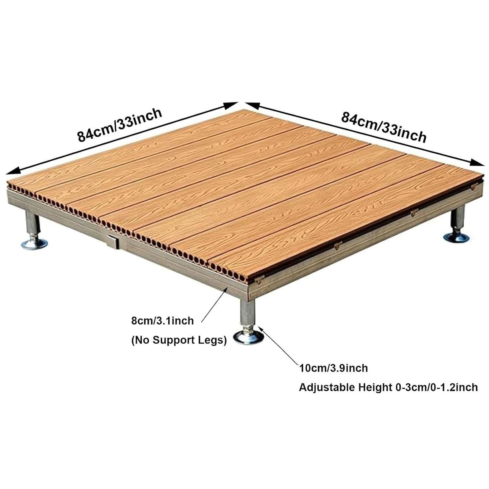 Piattaforma per Terrazzo Surélevata Regolabile, Sistema Modulare 84x84cm