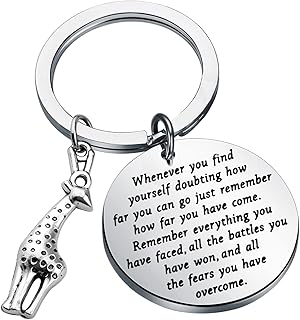 Giraffe Keychain Inspirational Gift Giraffe Lover Gift Animal Giraffe Jewelry
