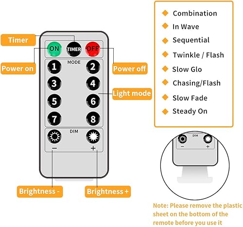 Miniatura 9 de Luces de cortina mejoradas de 300 LED a pilas para exteriores, impermeables, 10 x 10 pies, luces de cascada colgantes parpadeantes con control