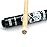 CUESOUL 58 inch 20oz 1/2 Maple Pool Cue Stick Kit- Rock The World Stylish Pattern Cue Design in Black Paint