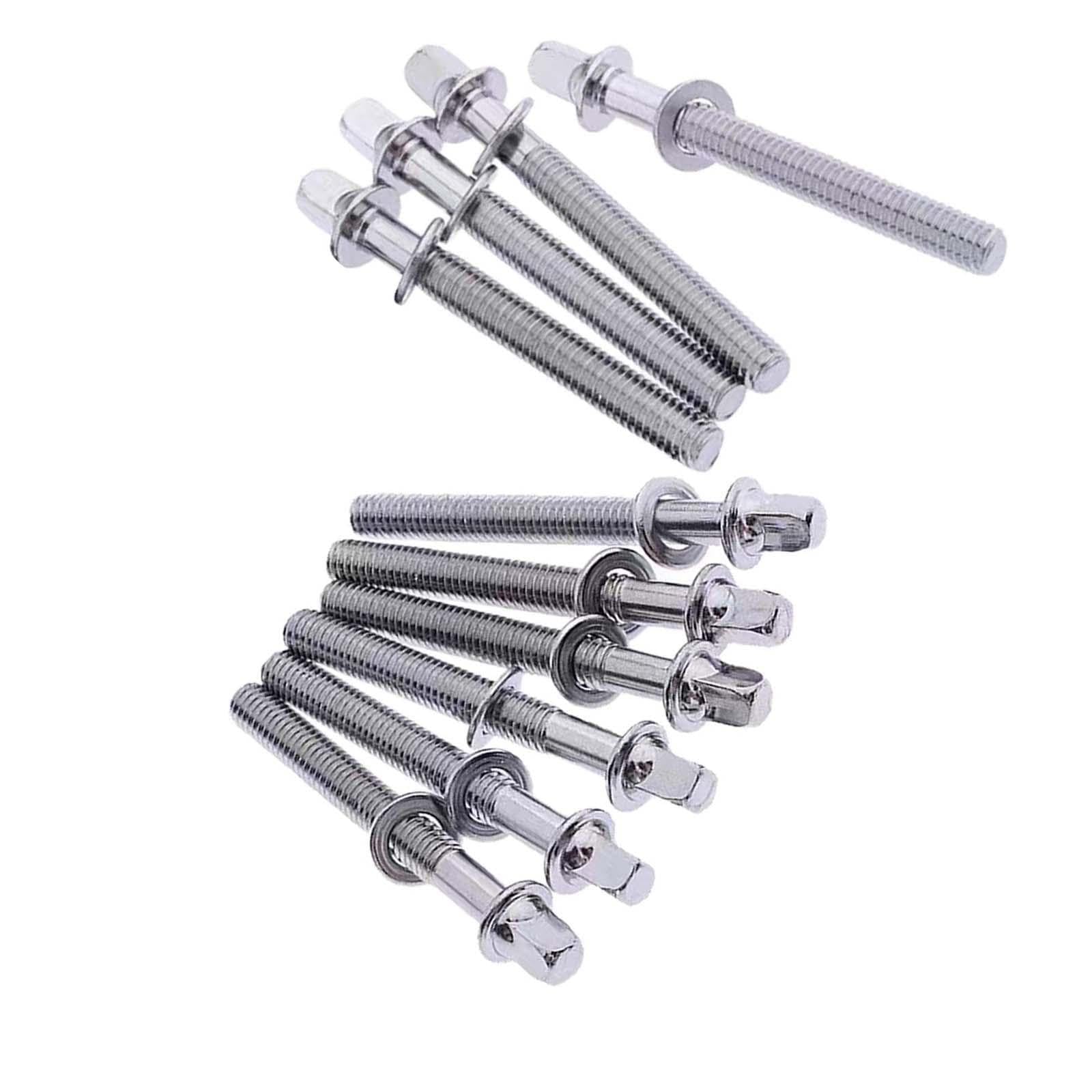 10Pcs Drum Tight Screw Durable Drum Tension Rods for Repair Parts Drum Snare 5mmx40mm-picture-33