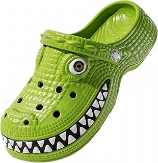 Funny Crocodiles Clogs For Women Men,Lightweight EVA Foam Sandals,Non-Slip Garden Shoes,Comfortable Thick Sole Breathable Indoor Outdoor Sandals