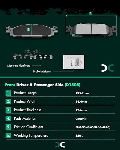 Vista 257 de SCITOO - Juego de pastillas de freno de cerámica