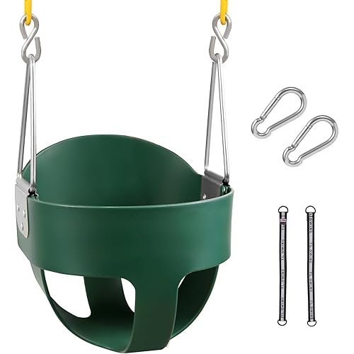 RedSwing High Back Toddler Bucket Swing Seat with Coated Chains, Heavy Duty Kids Swing Seat for Outside, Playground, Backyard, Swing Set Accessories