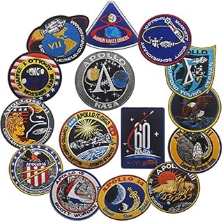 Naszywki NASA Apollo Mission Apollo1, 7, 8, 9, 10, 11, 12, 13, 14, 15, 16, 17, haftowana naszywka na 60 urodziny