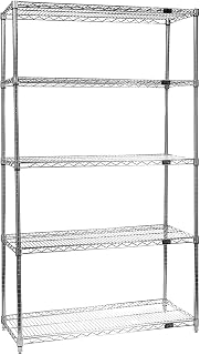 Quantum Storage Systems WR54-2424C Starter Kit Wire Shelves Chrome 4 Shelves 54" H x 24" W x 24" D
