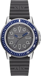 Armani Exchange A|X Men's Three-Hand Gray Silicone Watch (Model: AX1862)