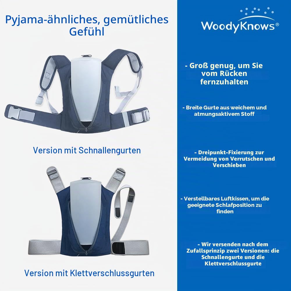 Seitenschlaf-Rucksack Anti-Schnarch-Hilfslösung Schlafposition-Trainer (L)