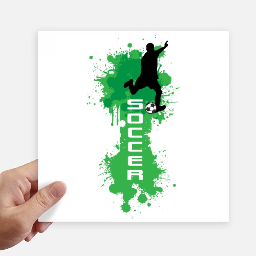 Calcomanías de fútbol personalizadas de 20cm pack de 4 pegatinas cuadradas para pared y maleta