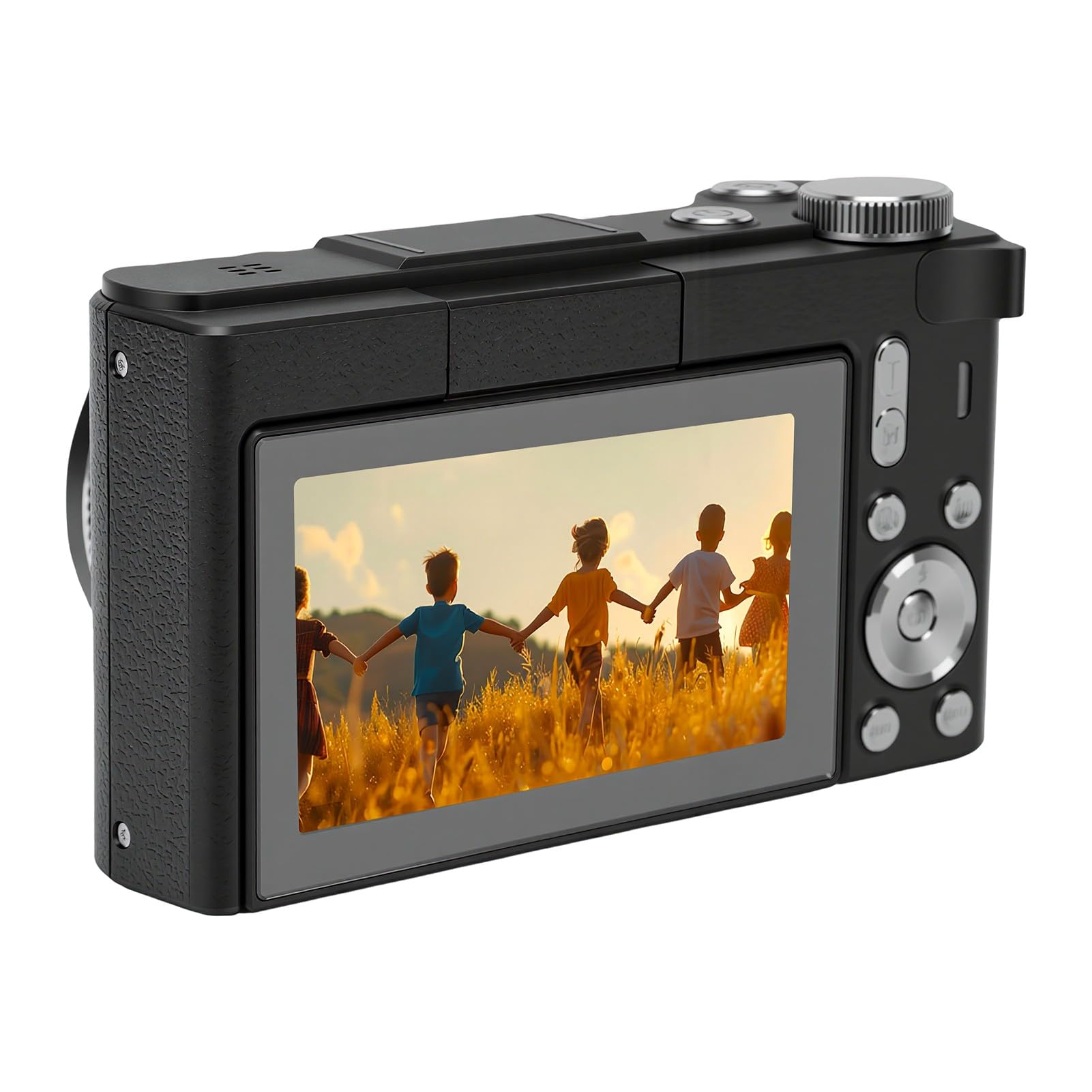 POENVFPO 4K Vlogging Camera with 180 Flip Screen (Black) | 14MP CMOS Sensor, AI Autofocus, 3x Optical Zoom, 2500mAh Battery, USB C Transfer-image-22