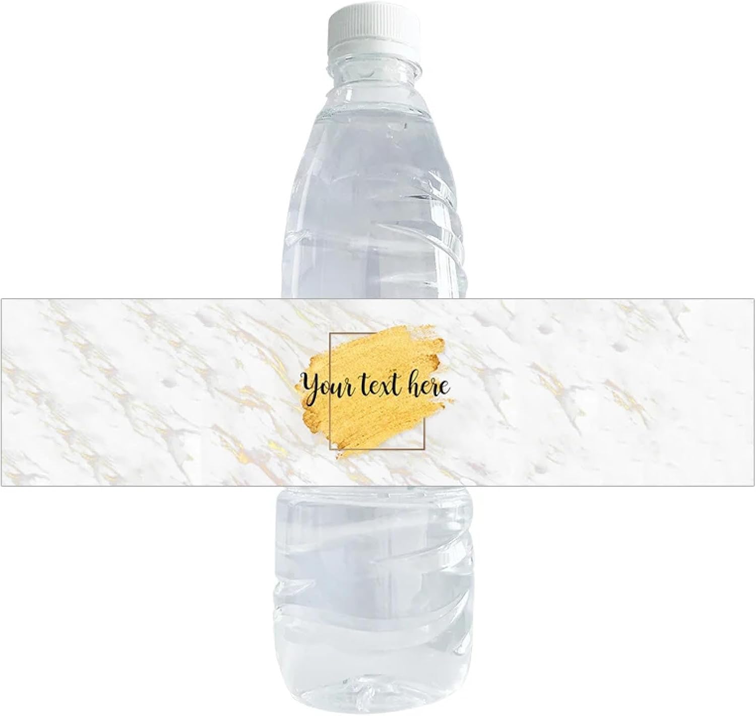 Custom Water Bottle Labels – 50/100 Pieces Luxury Pattern Text Date Customize Bottle Labels Stickers, Customize Birthday Christening Wedding Bar