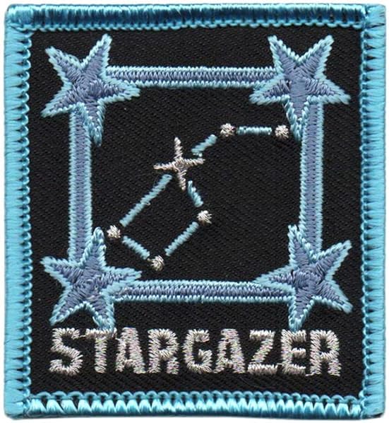 12 Pieces 2" Activity Scouts Applique Fun Patches, Science and Technology - Space (Stargazer)