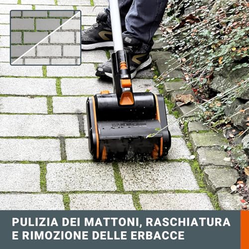 Worx WG441E.9 - Spazzola Per La Pulizia Multisuperficie A Batteria 20 V, Con 2 Spazzole Senza Batteria E Caricabatterie, Colore: Nero/Arancione - 9