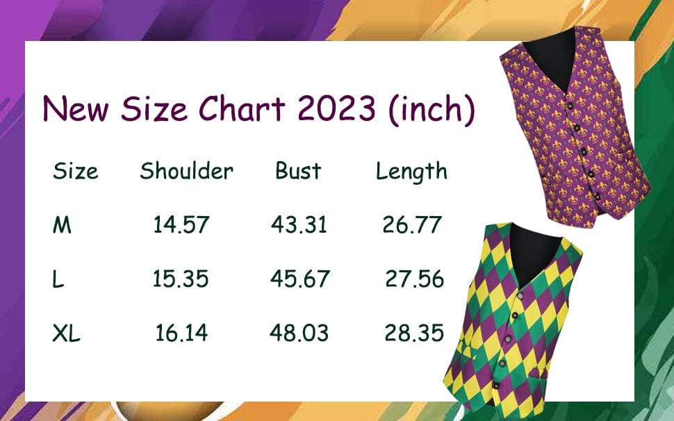 Miniatura 4 de GRAJTCIN Chaleco de Mardi Gras para hombre disfraz festivo para adultos chaleco de Navidad con estampado 3D chalecos de Navidad para fiestas