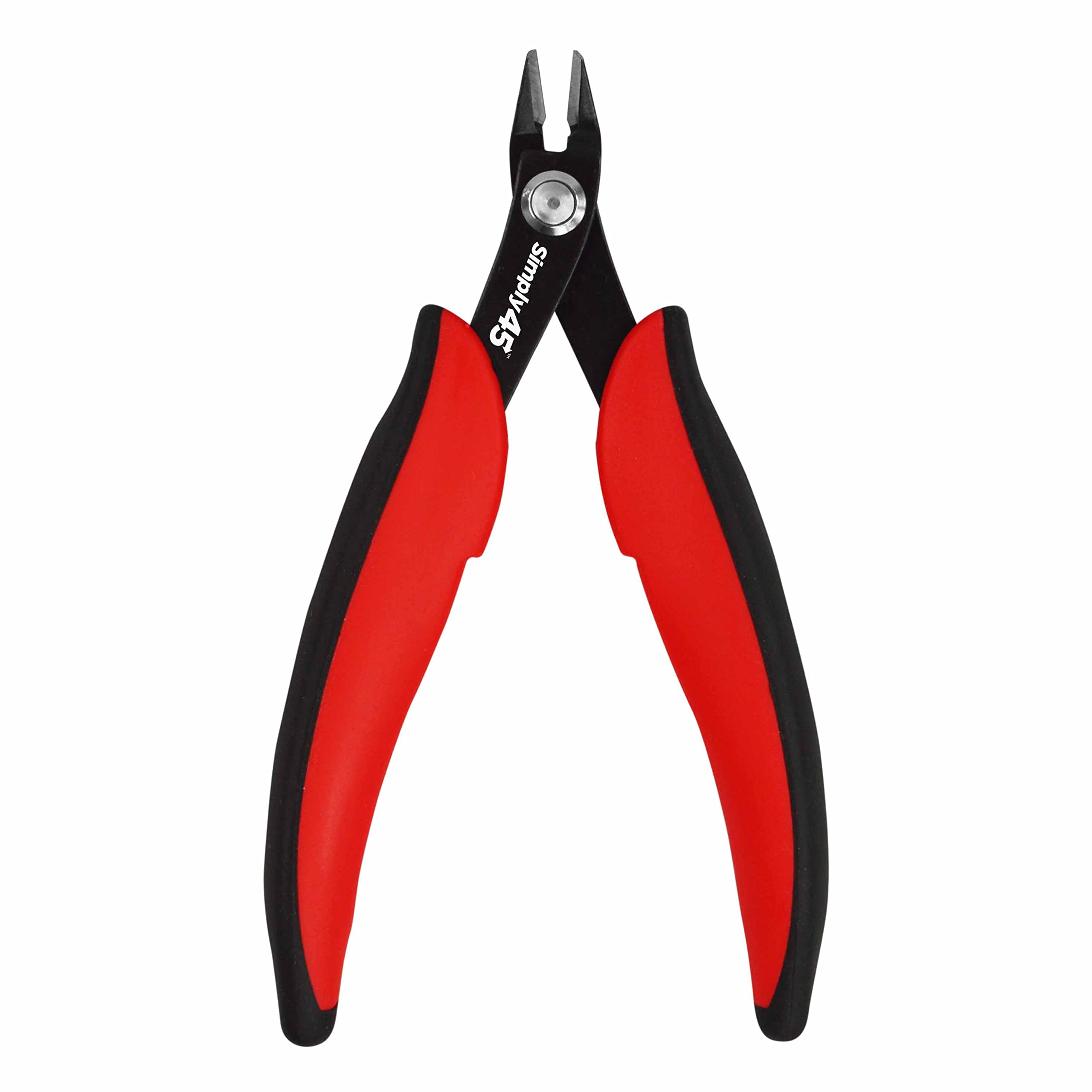 Simply45 Kit de herramientas de corte al ras prémium de 5 pulgadas con mandíbula en ángulo, mandíbula en ángulo de precisión, acero de alto carbono tratado térmicamente, agarre antideslizante, una