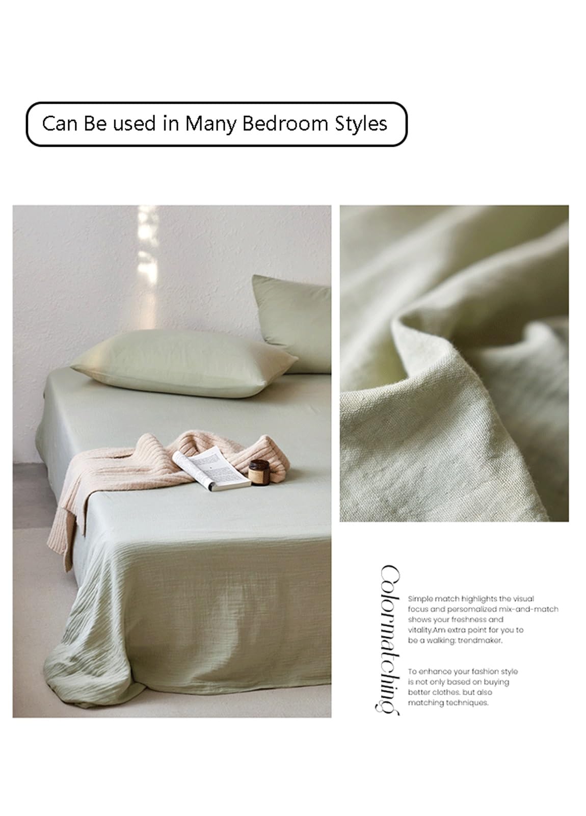 Sábana Encimera, Sábana Encimera de Gasa Algodón, Suave y Cómoda para Cama de 90cm 100cm 120cm 135cm 150cm 180cm 200cm(Brown,245x250cm)