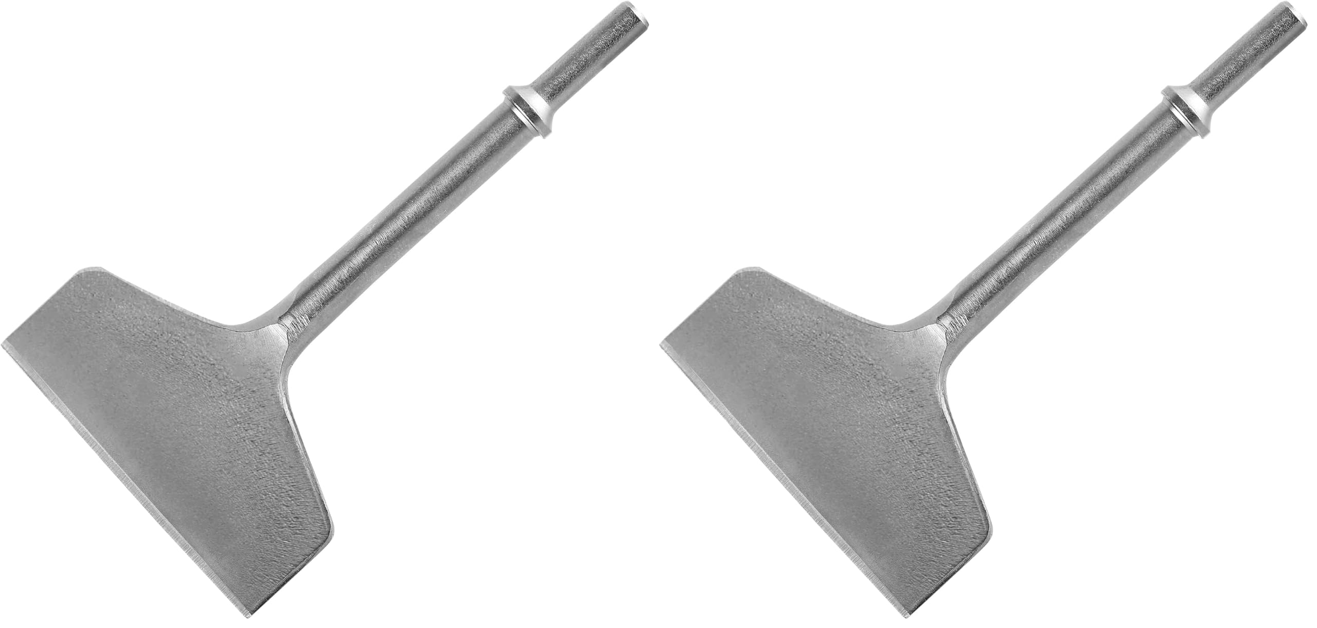 Firecore 4-inch Wide Air Chisel Bit, 0.401 Inch Shank Tile &amp; Thinset Scaling Chisel Thinset Scraper Wall and Floor Scraper Tile Remover Work with Air Hammer (4" X 7.5") (Pack of 2)