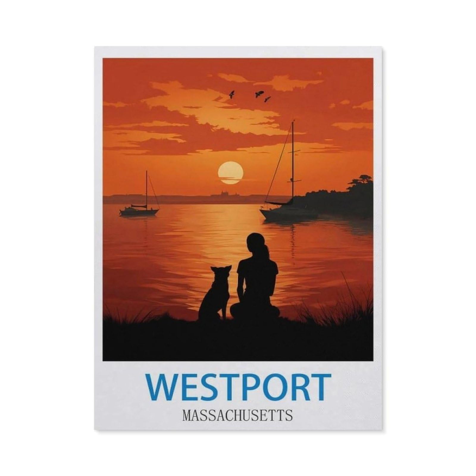 BEAYODKP 5D Diamond Painting Kits，Westport Massachusetts（30x40cm）