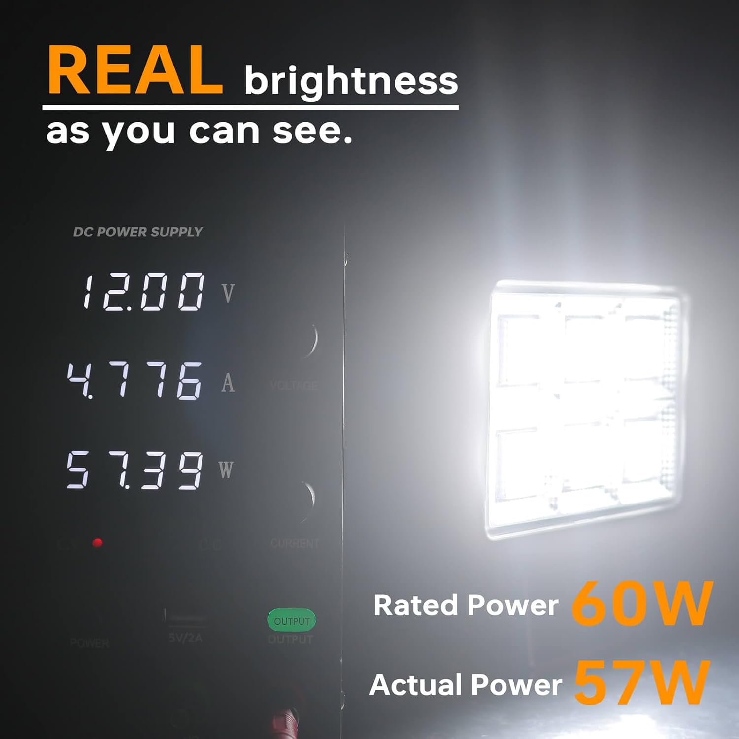 LED Tractor Lights, LED Work Light Bars for Truck ATV Vehicles Equipment Boats, 6 Inch, 12000LM, 12V, 2pcs (Flood)