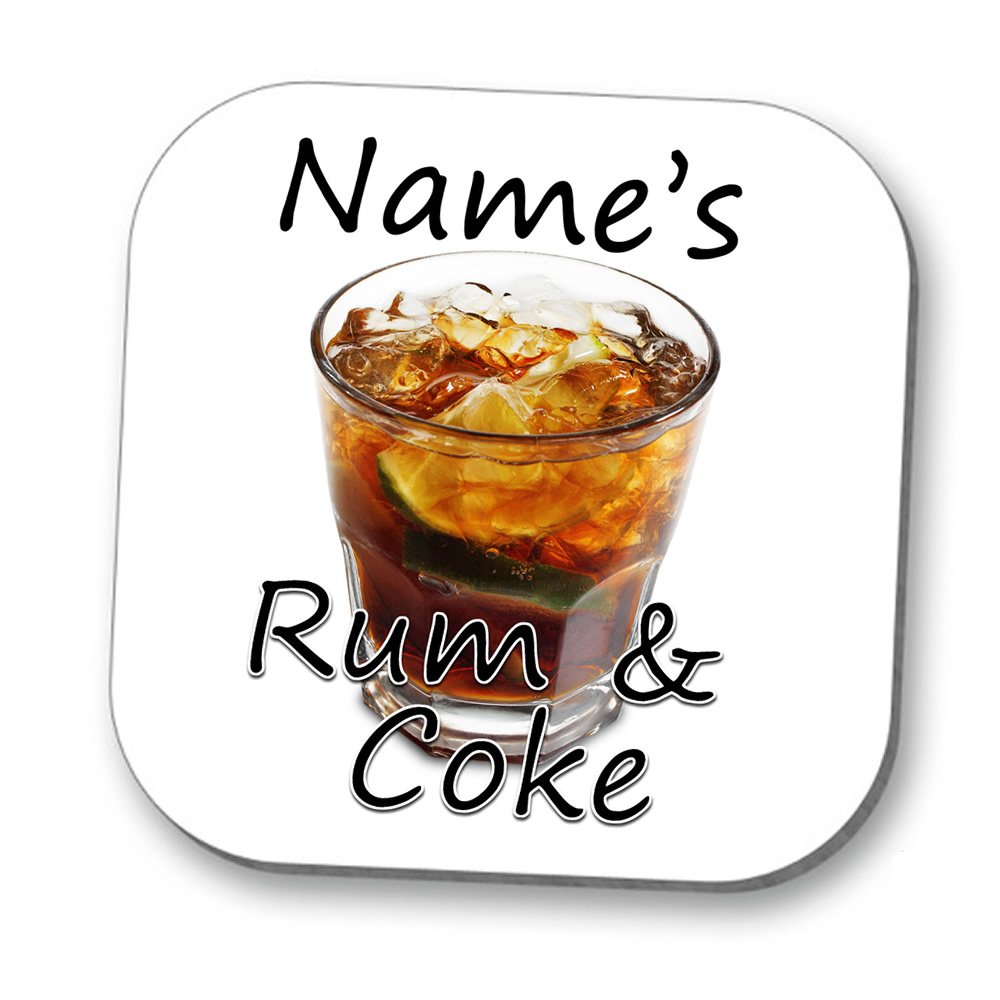 Hot Off The Press UK Love a Tipple, Personalised Coaster - Rum and Coke!