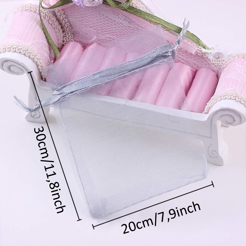 SXUUXB 100 Stück Organzabeutel 20x30cm - Geschenkbeutel Mit Zugband | Für Hochzeiten, Schmuck & Partys