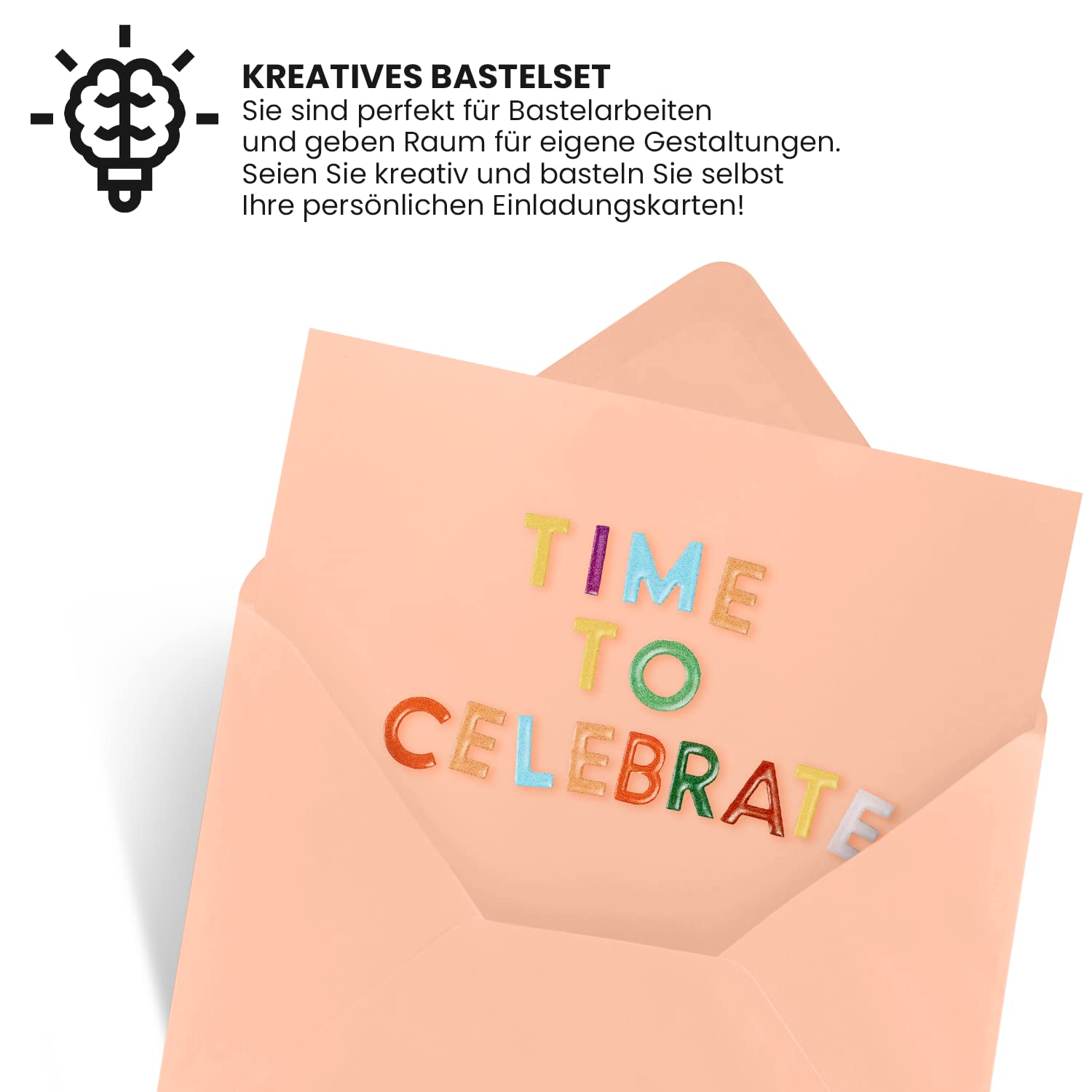 Biglietti Piegehevoli Con Buste - 25 Pezzi Formato B6 - Carta Colorata Rainbow - Per Inviti E Auguri - Foto 4