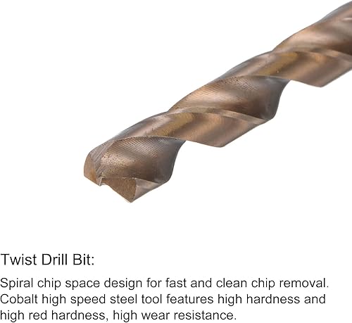 Miniatura 4 de uxcell M9 x 1.25 rosca recta flauta y 0.307 in Twist Drill Broca Set, métrico M35 cobalto alta velocidad máquina roscado herramienta de perforación