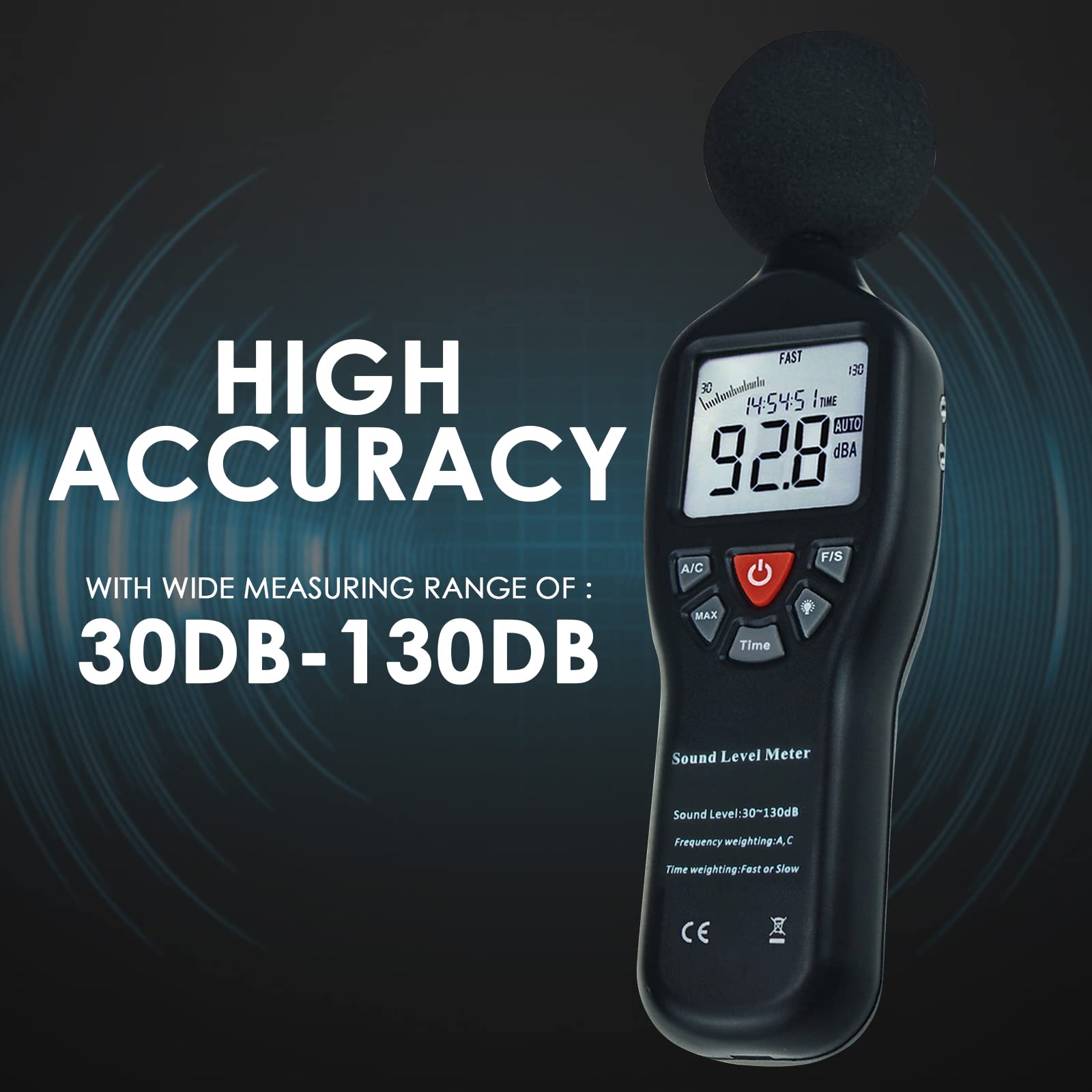 Snapklik.com : Noise Decibel Meter Digital Sound Level Meter Poratble ...