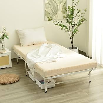 Amazon｜パイプベッド 折りたたみベッド シングル 組立簡単 ベッド 下