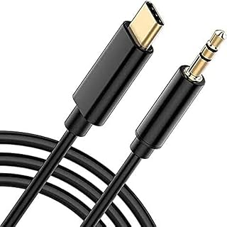 Generic 4.1m Black AUX Cable for Smartphones, Laptops, Tablets and Other Devices with 3.5mm Audio Jack or Type-C Port for Output