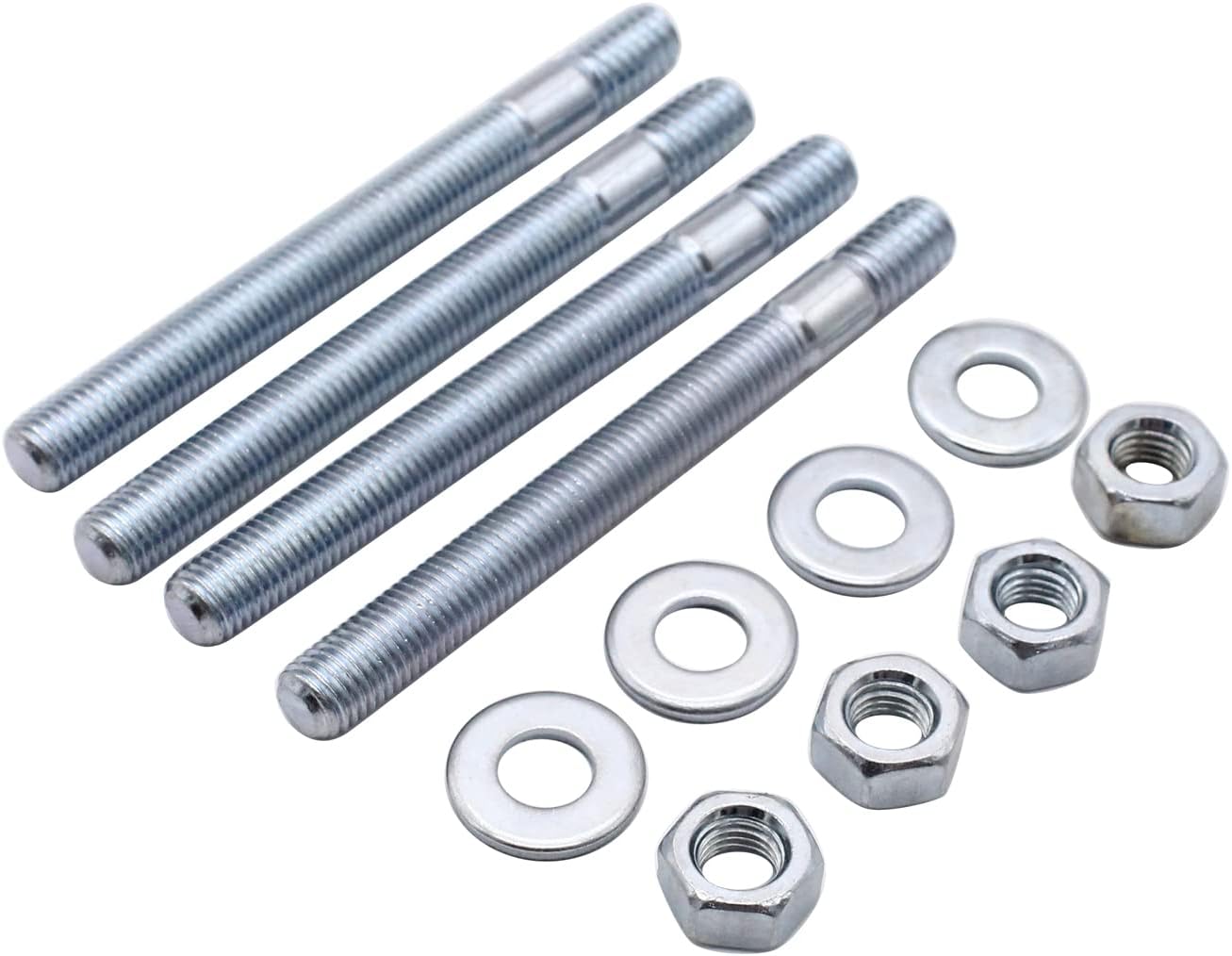 4 PCS/SET Carburetor Carb Studs Bright Zinc Plated 5/16" x3