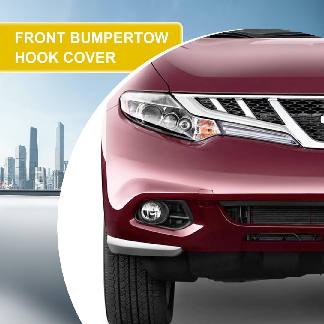 Car Front Bumper Tow Hook Cover Compatible with Nissan Murano CrossCabriolet AWD 2011 2012 2013 2014 Trailer Cover Cap 62086-1GR0H 620861GR0H Tow Hook Cap Towing Eye Cap Blue